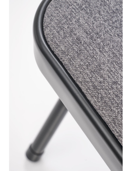 K566 krzesło składane,  czarny / popiel (1p 6szt)