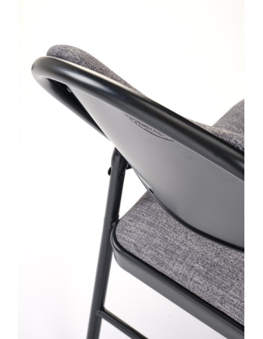 K566 krzesło składane,  czarny / popiel (1p 6szt)