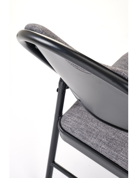 K566 krzesło składane,  czarny / popiel (1p 6szt)