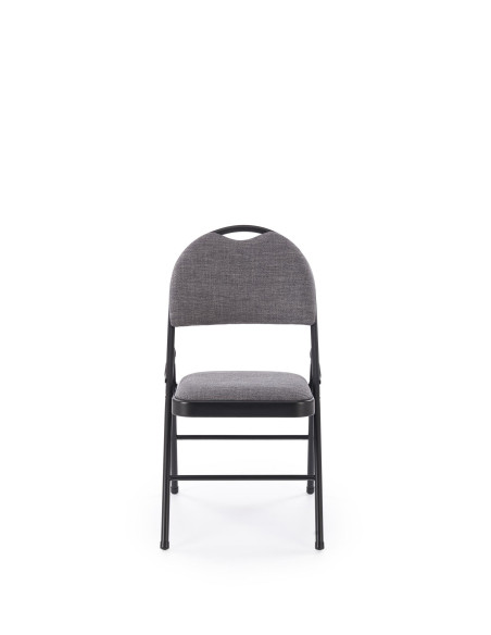 K566 krzesło składane,  czarny / popiel (1p 6szt)