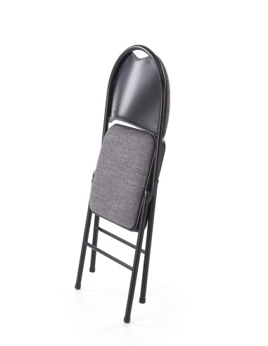 K566 krzesło składane,  czarny / popiel (1p 6szt)