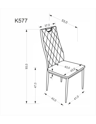 K577 krzesło beżowy / czarny (1p 4szt)