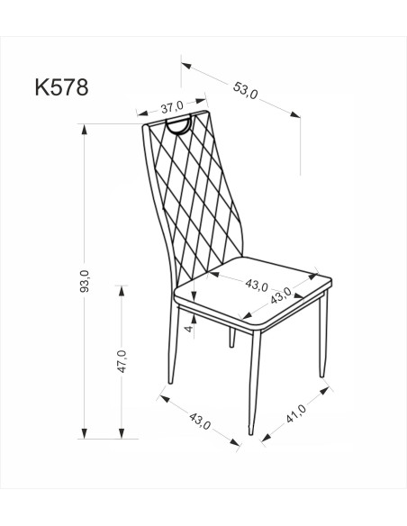 K578 krzesło beżowy / srebrny (1p 4szt)