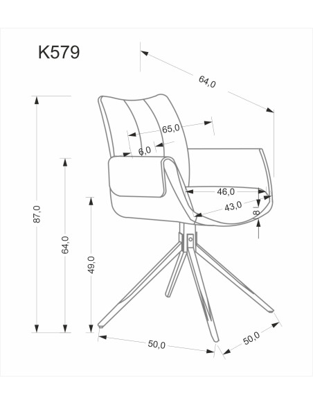 K579 krzesło, zielony (1p 2szt)