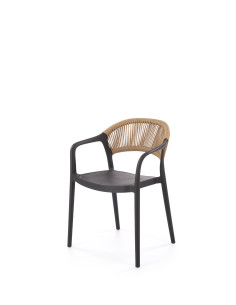 K582 krzesło, czarny / naturalny (1p 4szt)