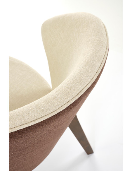 K583 krzesło, orzechowy / brązowy / beżowy (1p 2szt)