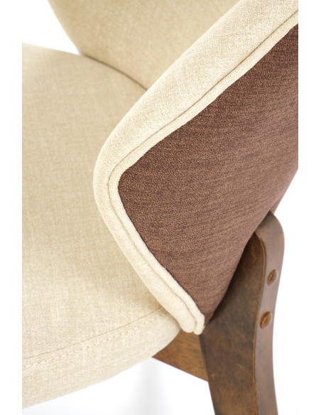 K583 krzesło, orzechowy / brązowy / beżowy (1p 2szt)