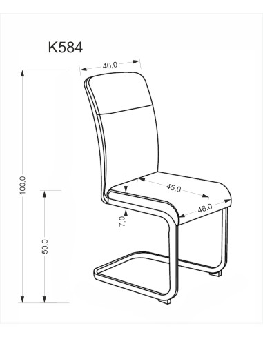 K584 krzesło, beżowy / popielaty / kaszmir (1p 4szt)