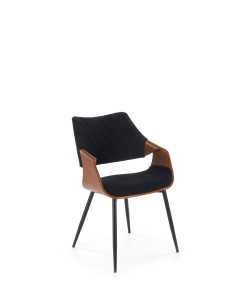K586 krzesło, orzechowy / czarny