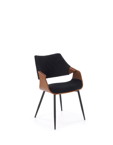 K586 krzesło, orzechowy / czarny