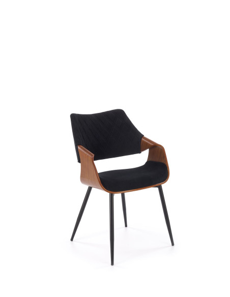 K586 krzesło, orzechowy / czarny