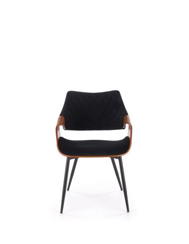 K586 krzesło, orzechowy / czarny