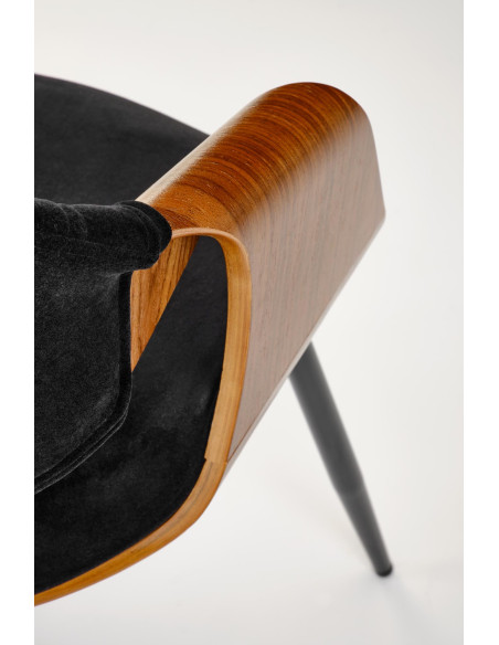 K586 krzesło, orzechowy / czarny