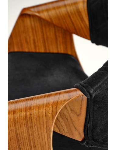 K586 krzesło, orzechowy / czarny