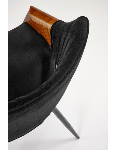 K586 krzesło, orzechowy / czarny