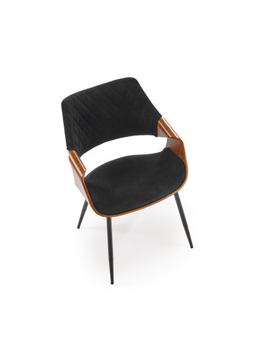 K586 krzesło, orzechowy / czarny