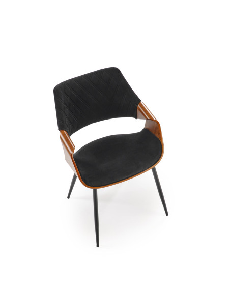 K586 krzesło, orzechowy / czarny