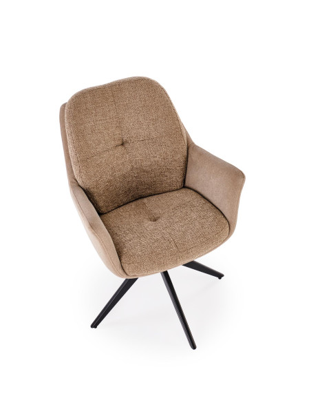 K591 krzesło z funkcją obracania, brązowy  (1p 2szt)