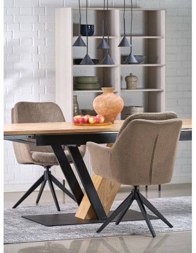 K591 krzesło z funkcją obracania, brązowy  (1p 2szt)