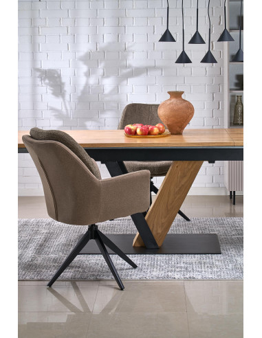 K591 krzesło z funkcją obracania, brązowy  (1p 2szt)