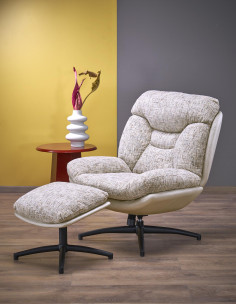 KRONOS fotel z podnużkiem, beżowy / wielobarwny (1p 1szt)