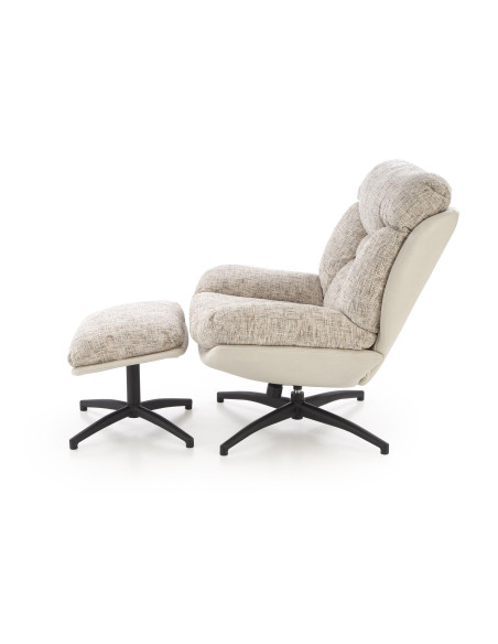 KRONOS fotel z podnużkiem, beżowy / wielobarwny (1p 1szt)