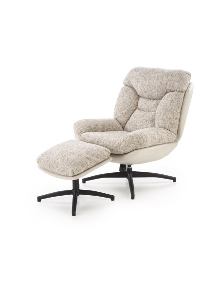 KRONOS fotel z podnużkiem, beżowy / wielobarwny (1p 1szt)