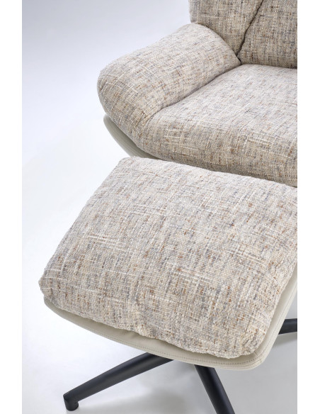 KRONOS fotel z podnużkiem, beżowy / wielobarwny (1p 1szt)