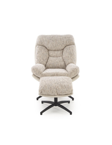 KRONOS fotel z podnużkiem, beżowy / wielobarwny (1p 1szt)