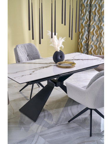LUCIANO stół rozkładany, blat: biały marmur (2p 1szt)