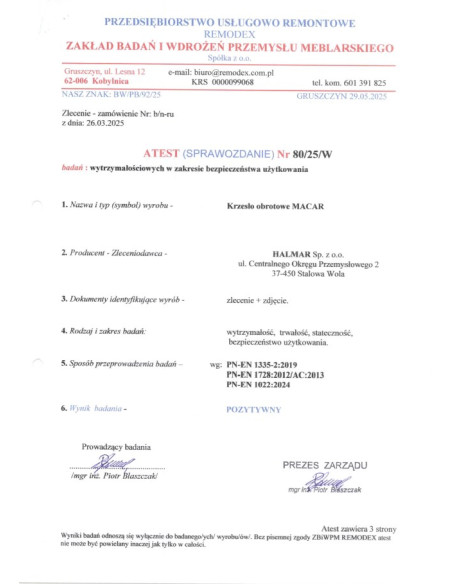 MACAR fotel gabinetowy, czarny (1p 1szt)