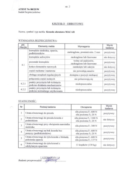 MACAR fotel gabinetowy, czarny (1p 1szt)