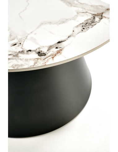 MAGNETA zestaw 2 ław, biały marmur / czarny (2p 1szt)