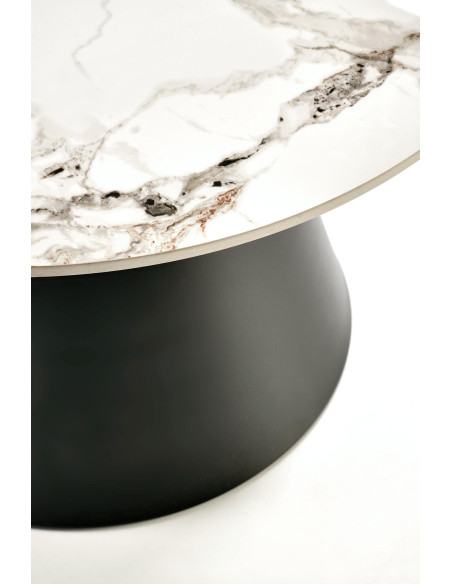 MAGNETA zestaw 2 ław, biały marmur / czarny (2p 1szt)