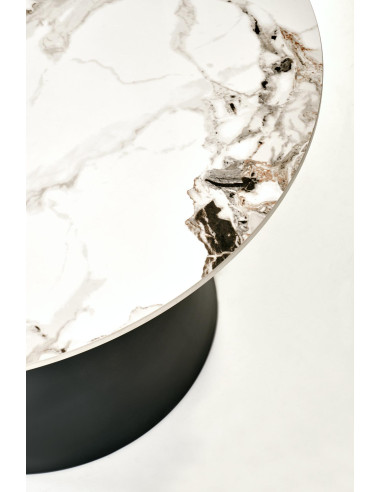 MAGNETA zestaw 2 ław, biały marmur / czarny (2p 1szt)