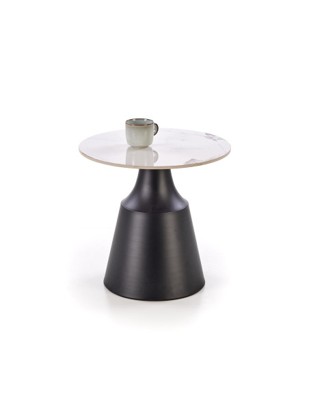 MAGNETA zestaw 2 ław, biały marmur / czarny (2p 1szt)