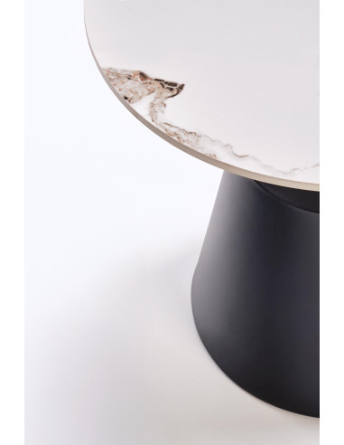 MAGNETA zestaw 2 ław, biały marmur / czarny (2p 1szt)