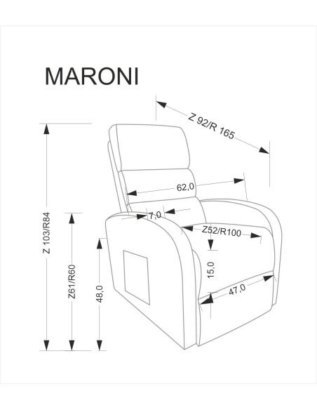 MARONI fotel wypoczynkowy beżowy