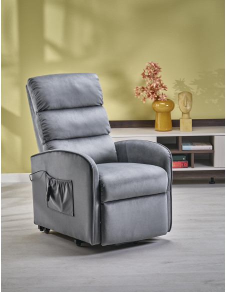 MARONI fotel wypoczynkowy popielaty