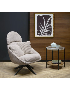 MERRY 2 fotel wypoczynkowy z funkcją obracania, cappuccino (1p 1szt)