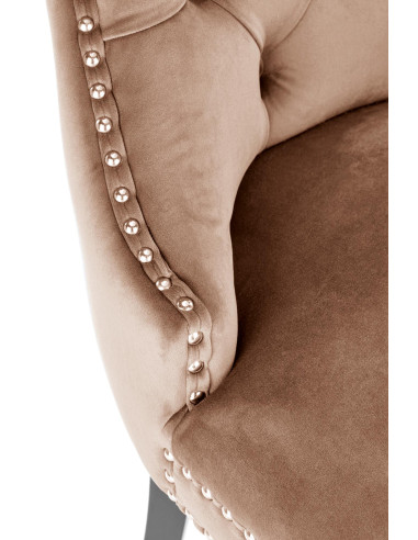 MIYA krzesło czarny / tap: beżowy(1p 2szt)