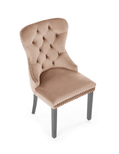 MIYA krzesło czarny / tap: beżowy(1p 2szt)