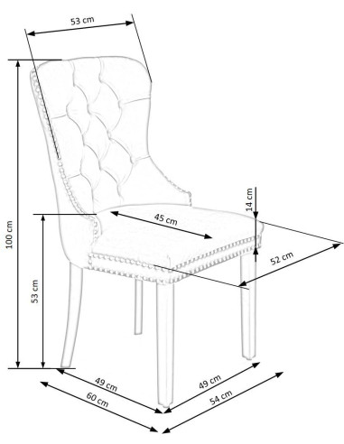 MIYA krzesło czarny / tap: beżowy(1p 2szt)
