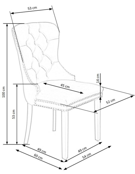 MIYA krzesło czarny / tap: beżowy(1p 2szt)