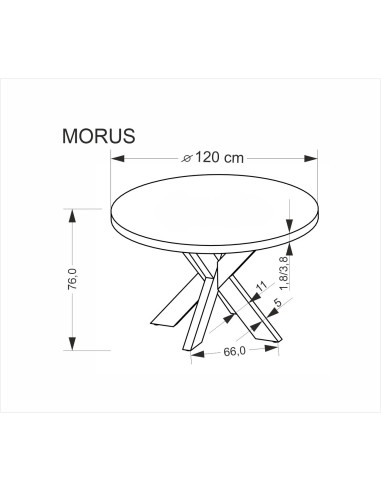 MORUS stół okrągły naturalny (1p 1szt)