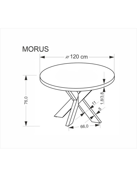 MORUS stół okrągły naturalny (1p 1szt)