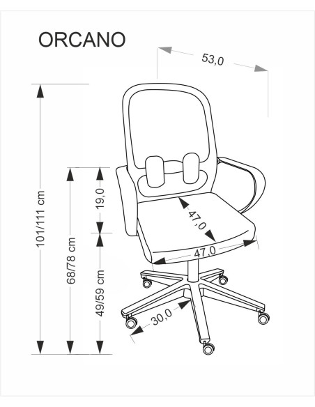 ORCANO fotel gabinetowy,  czarny (1p 1szt)