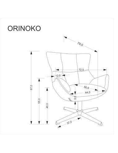 ORINOKO fotel wypoczynkowy beżowy (1p 1szt)