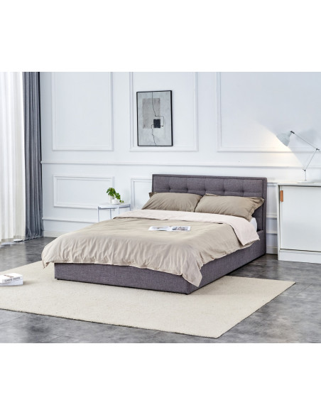 PADVA 140cm łóżko z pojemnikiem popielaty (2p 1szt)