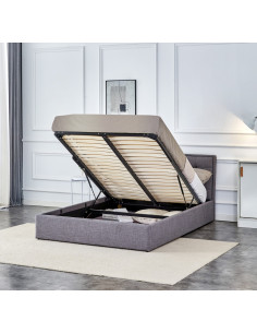 PADVA 140cm łóżko z pojemnikiem popielaty (2p 1szt) 2